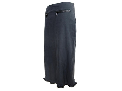 90s Miu Miu chunky zippers technical low waisted skirt
