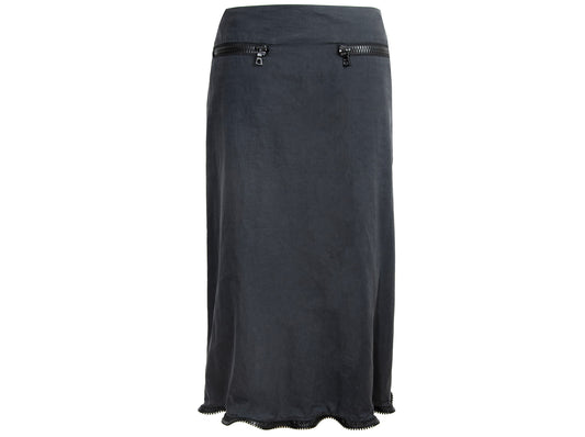 90s Miu Miu chunky zippers technical low waisted skirt