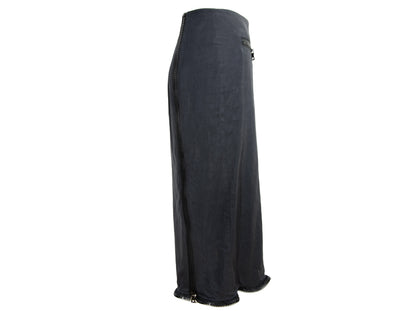 90s Miu Miu chunky zippers technical low waisted skirt