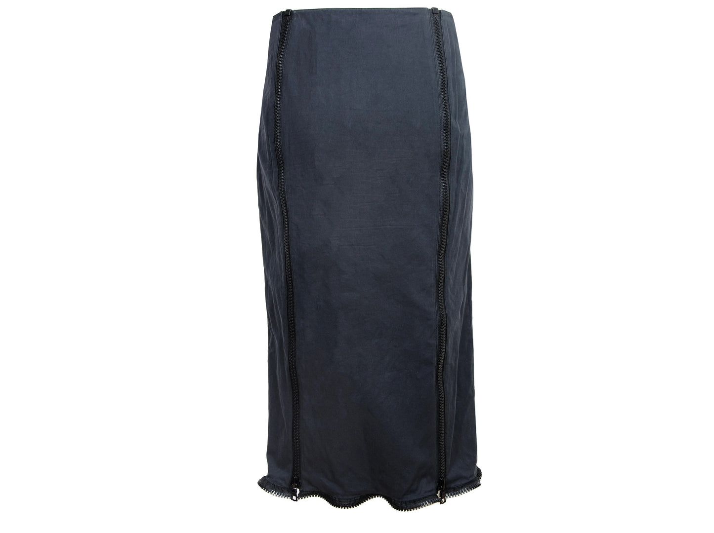 90s Miu Miu chunky zippers technical low waisted skirt