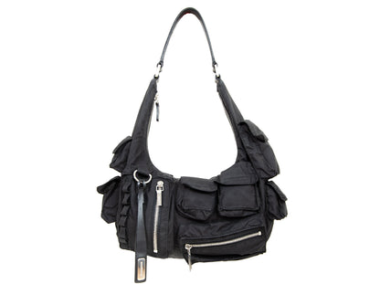 2003 archive Jil Sander multi pocket mini cargo baguette bag / Vintage Jil Sander puffy pockets technical small shoulder bag