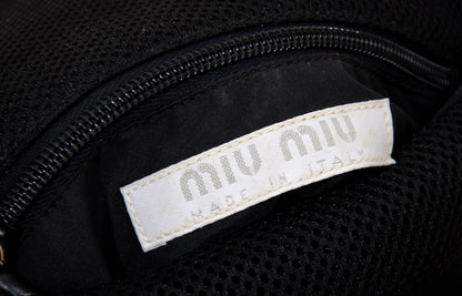 90s Miu Miu technical mesh crossbody bag / Archive Miu Miu bag with phone pouch / Made in Italy