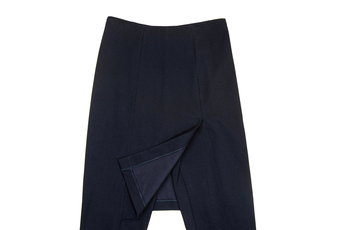 Maison Martin Margiela vintage black stirrup pants with integrated skirt / Margiela blank label runway high waist pants / Made in Italy