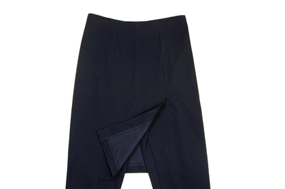 Maison Martin Margiela vintage black stirrup pants with integrated skirt / Margiela blank label runway high waist pants / Made in Italy