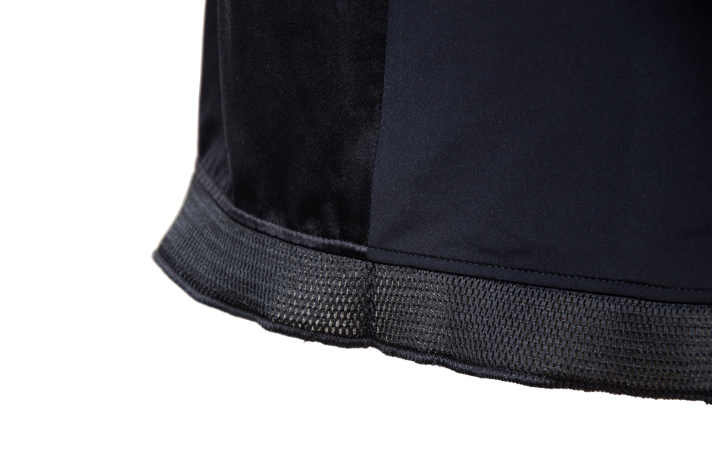 1999 Miu Miu technical silk satin and neoprene black skirt / 90s Miu Miu black silk mesh trim midi skirt / Made in Italy