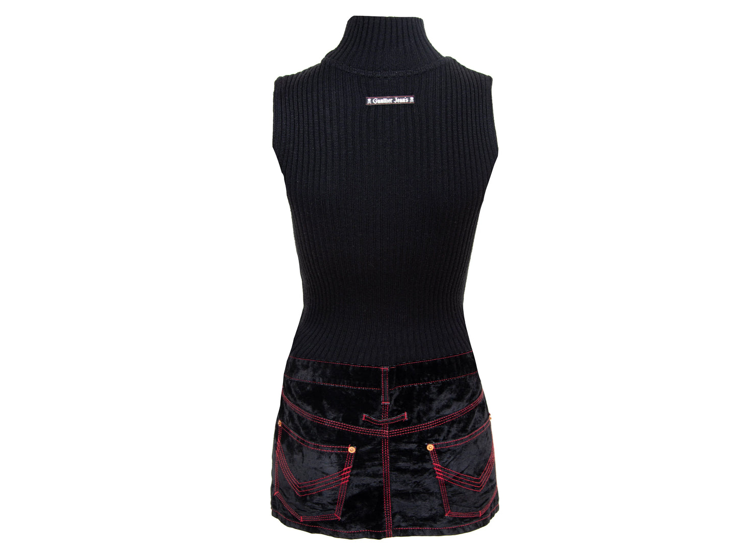 90s Jean Paul Gaultier mini sleeveless sweater dress