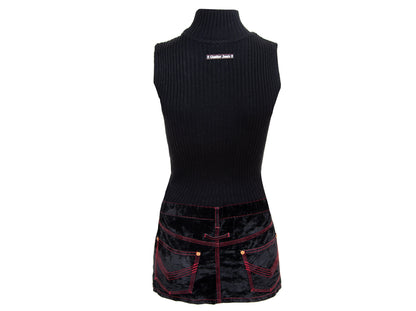90s Jean Paul Gaultier mini sleeveless sweater dress