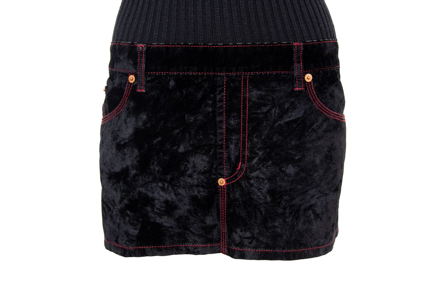 90s Jean Paul Gaultier mini sleeveless sweater dress