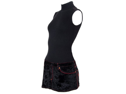 90s Jean Paul Gaultier mini sleeveless sweater dress