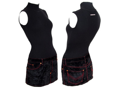 90s Jean Paul Gaultier mini sleeveless sweater dress