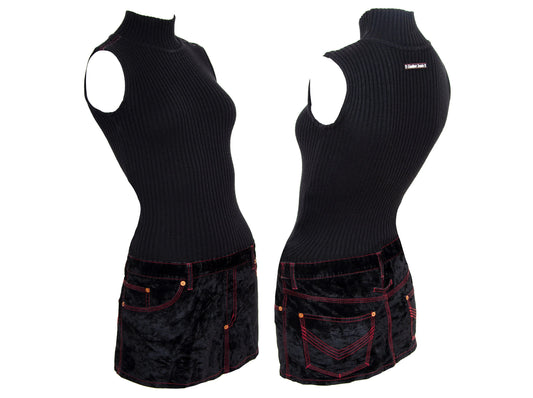 90s Jean Paul Gaultier mini sleeveless sweater dress