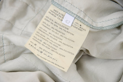 90s Prada silk satin pleated midi wrap skirt / Pale green shiny satin flowy silk skirt / Made in Italy