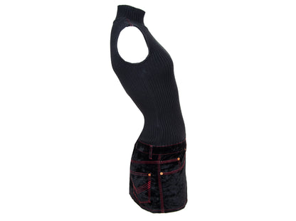 90s Jean Paul Gaultier mini sleeveless sweater dress
