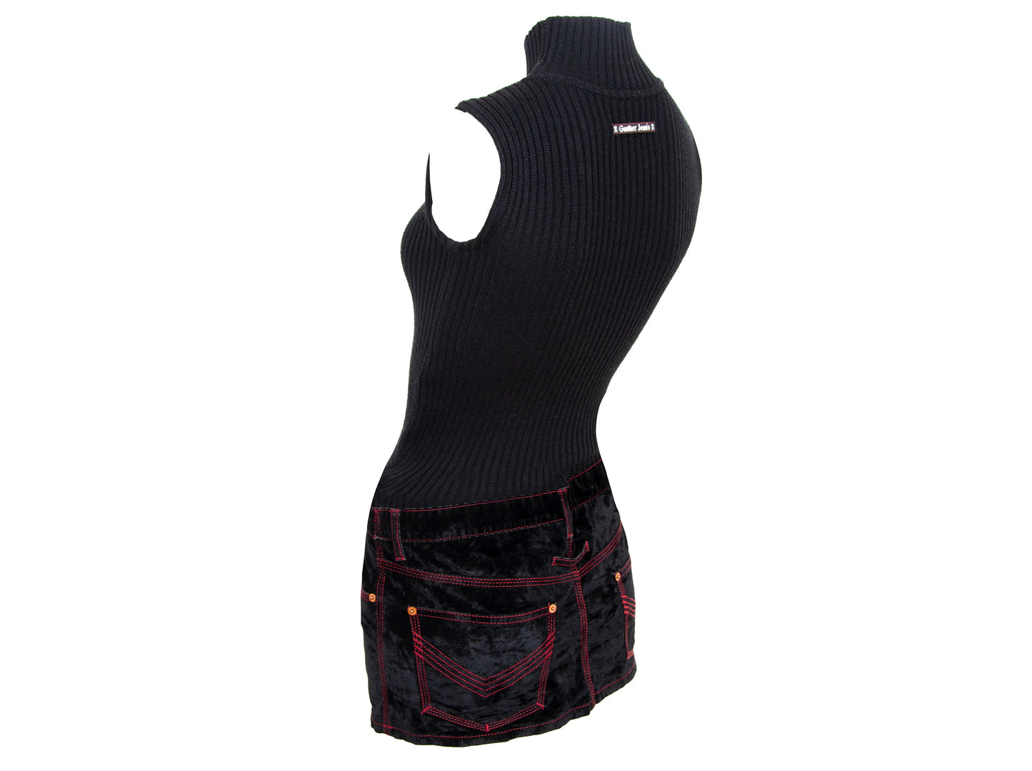 90s Jean Paul Gaultier mini sleeveless sweater dress