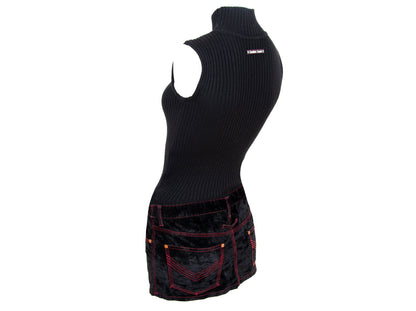 90s Jean Paul Gaultier mini sleeveless sweater dress