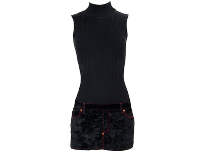 90s Jean Paul Gaultier mini sleeveless sweater dress