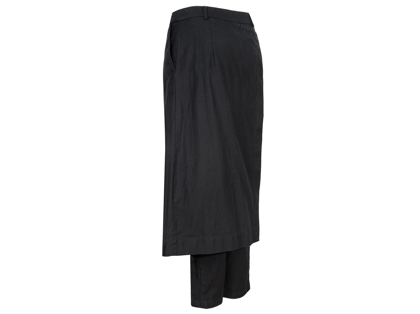 Y's Yohji Yamamoto overskirt pants / Y's by Rismat minimalist black wrap skirt trousers / Made in Japan