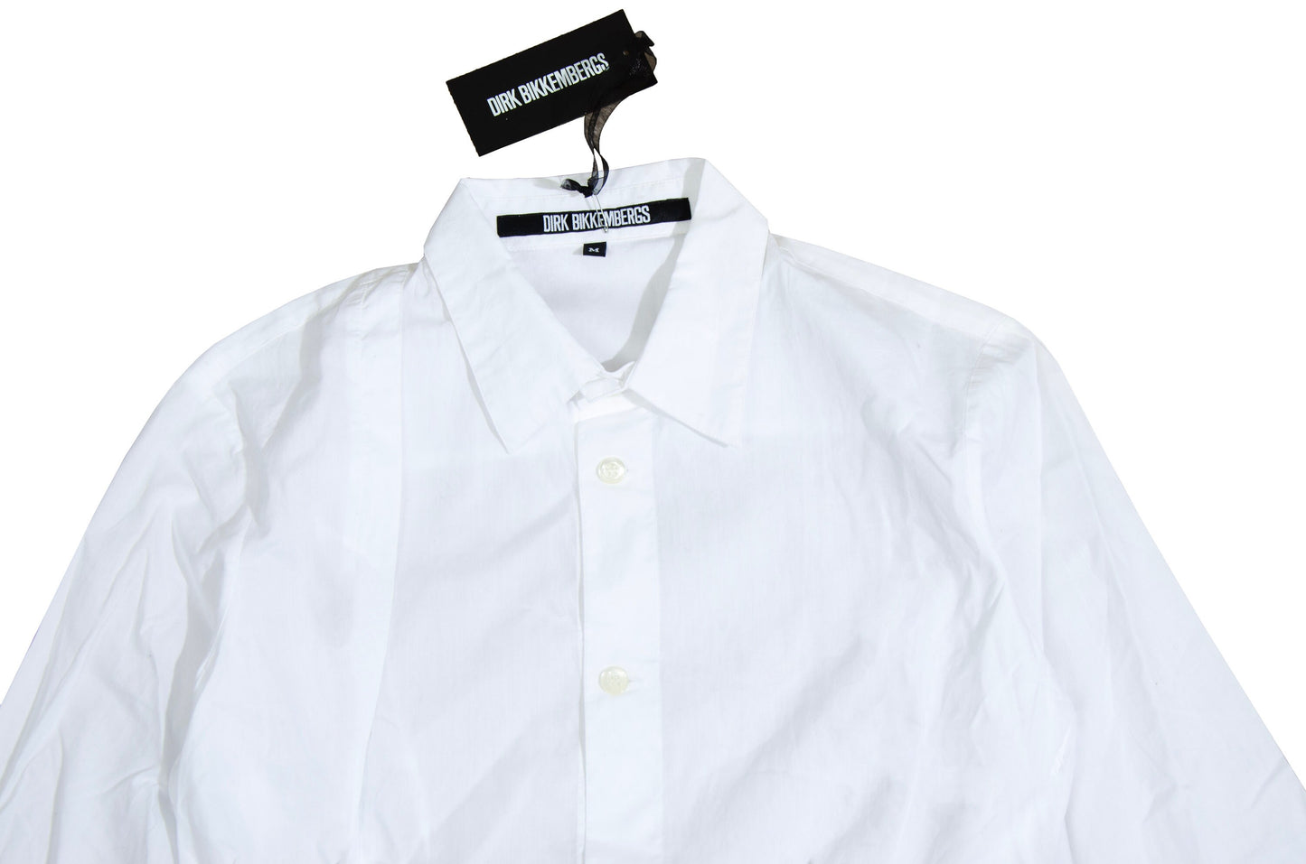 S/S 2003 Dirk Bikkembergs piercing button up white shirt / New Old Stock Bikkembergs archive long sleeves ring details shirt / Made in Italy