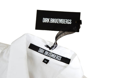S/S 2003 Dirk Bikkembergs piercing button up white shirt / New Old Stock Bikkembergs archive long sleeves ring details shirt / Made in Italy