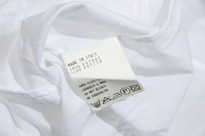 S/S 2003 Dirk Bikkembergs piercing button up white shirt / New Old Stock Bikkembergs archive long sleeves ring details shirt / Made in Italy