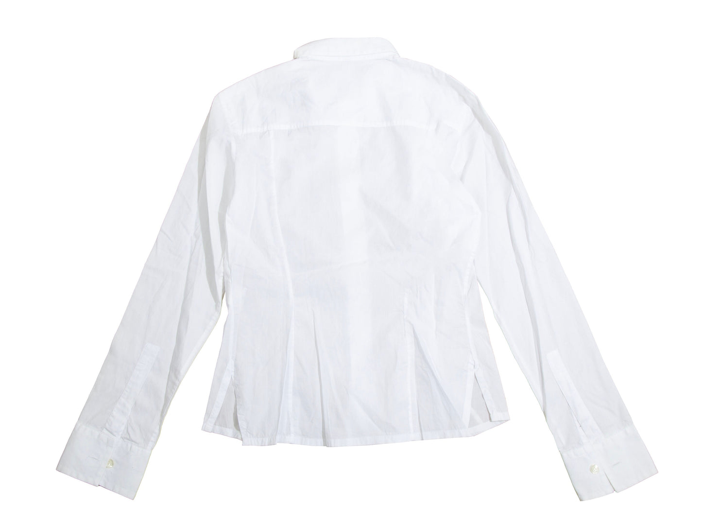 S/S 2003 Dirk Bikkembergs piercing button up white shirt / New Old Stock Bikkembergs archive long sleeves ring details shirt / Made in Italy