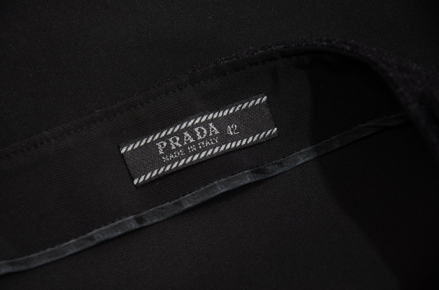 90s Prada minimalist black mini skirt / Prada velcro waist black technical nylon short skirt / Made in Italy