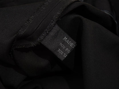 90s Prada minimalist black mini skirt / Prada velcro waist black technical nylon short skirt / Made in Italy