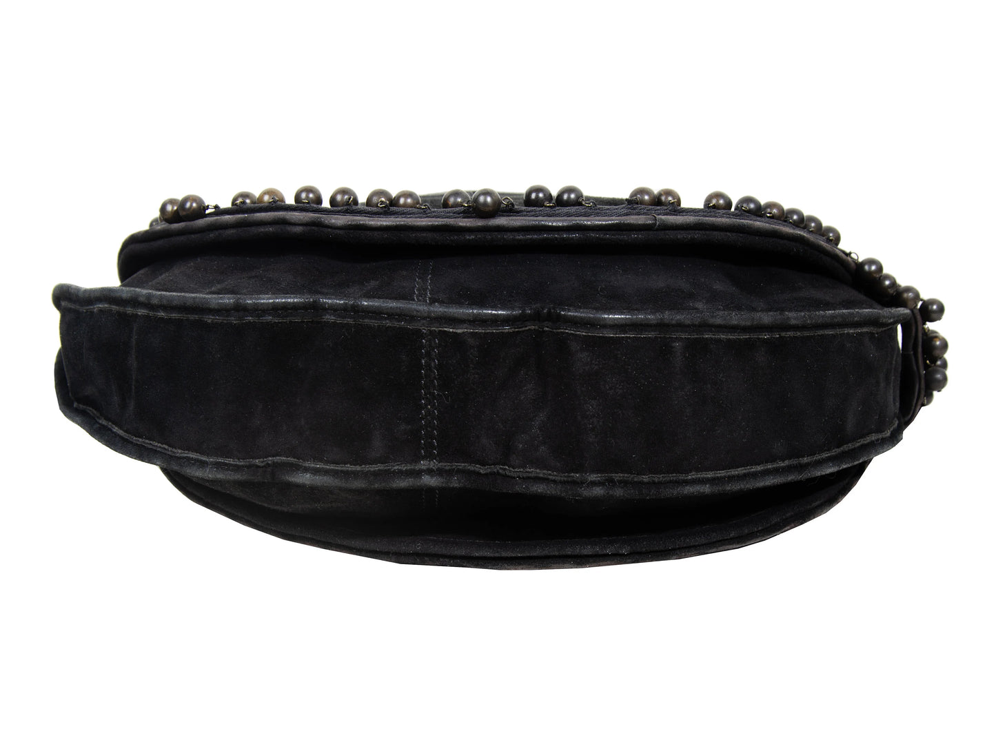 Vintage Costume National asymmetrical black leather bag / Archive Costume National half moon deer leather deformed hobo bag / Made in Italy