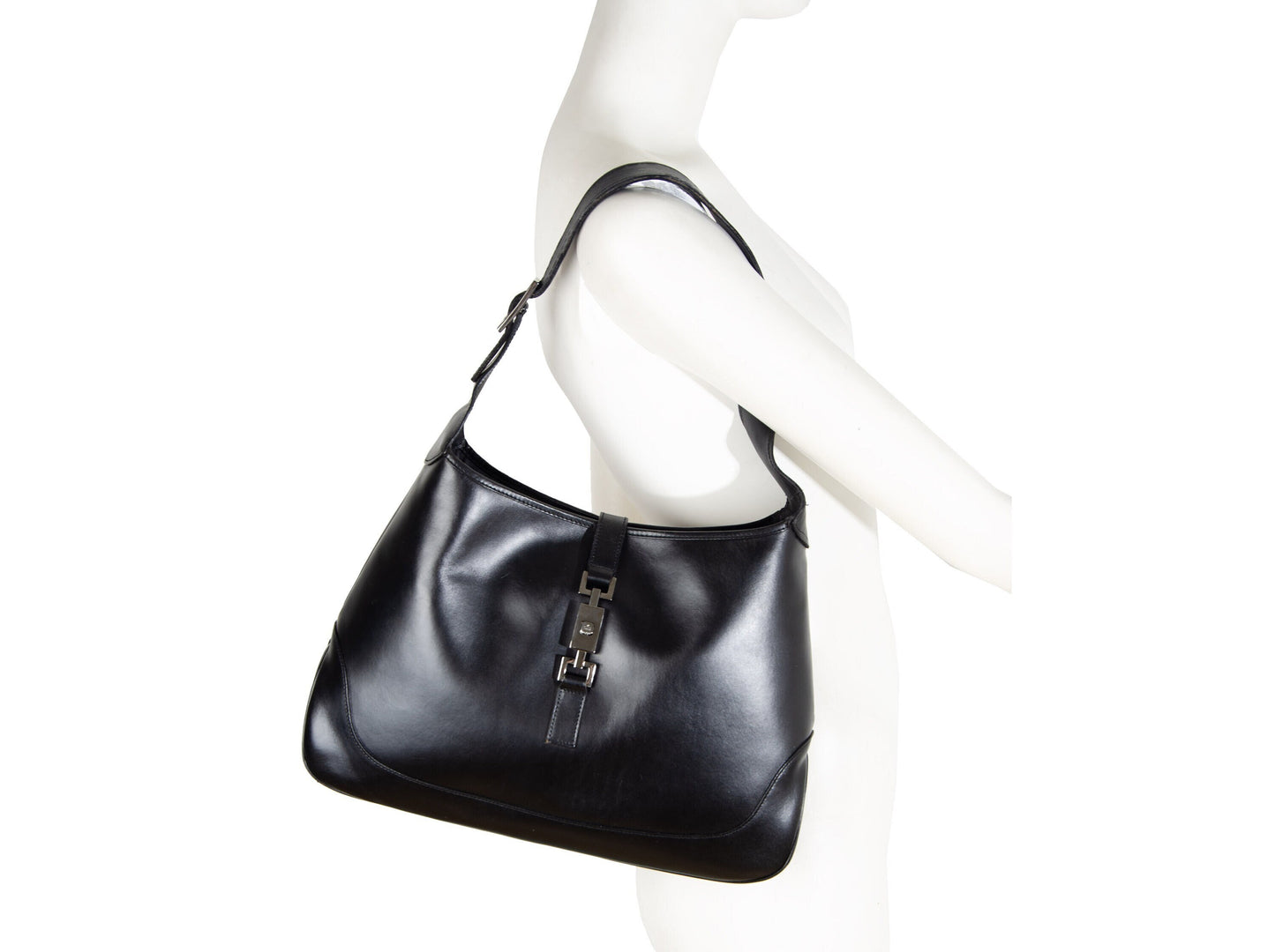 Vintage Gucci Jackie black leather bag / Tom Ford Gucci black leather Jackie hobo bag / Made in Italy