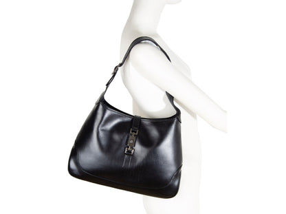 Vintage Gucci Jackie black leather bag / Tom Ford Gucci black leather Jackie hobo bag / Made in Italy