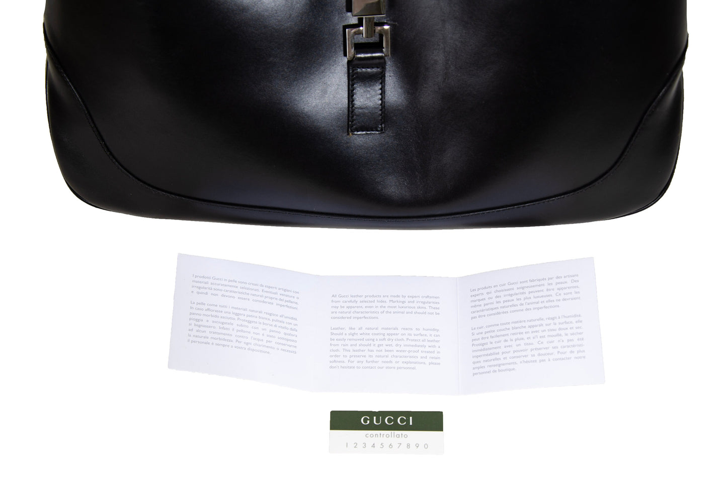 Vintage Gucci Jackie black leather bag / Tom Ford Gucci black leather Jackie hobo bag / Made in Italy