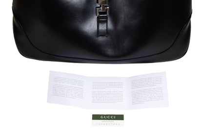 Vintage Gucci Jackie black leather bag / Tom Ford Gucci black leather Jackie hobo bag / Made in Italy