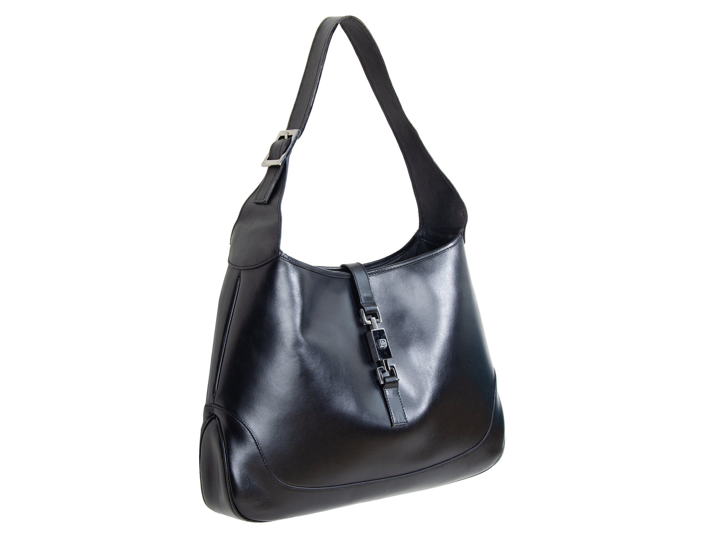 Vintage Gucci Jackie black leather bag / Tom Ford Gucci black leather Jackie hobo bag / Made in Italy