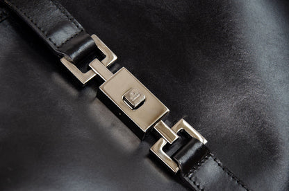 Vintage Gucci Jackie black leather bag / Tom Ford Gucci black leather Jackie hobo bag / Made in Italy