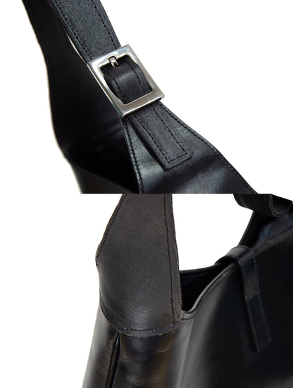 Vintage Gucci Jackie black leather bag / Tom Ford Gucci black leather Jackie hobo bag / Made in Italy