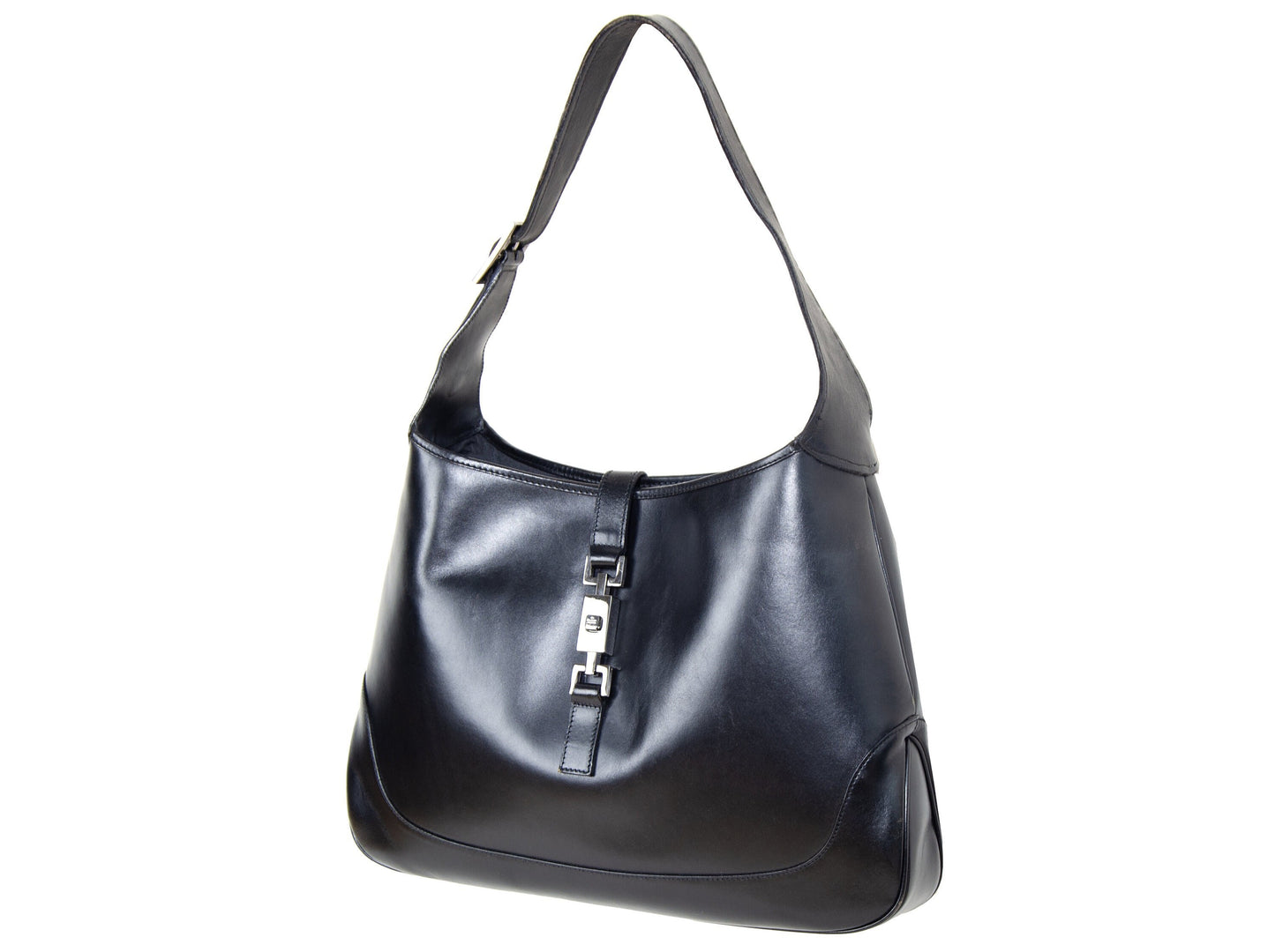 Vintage Gucci Jackie black leather bag / Tom Ford Gucci black leather Jackie hobo bag / Made in Italy