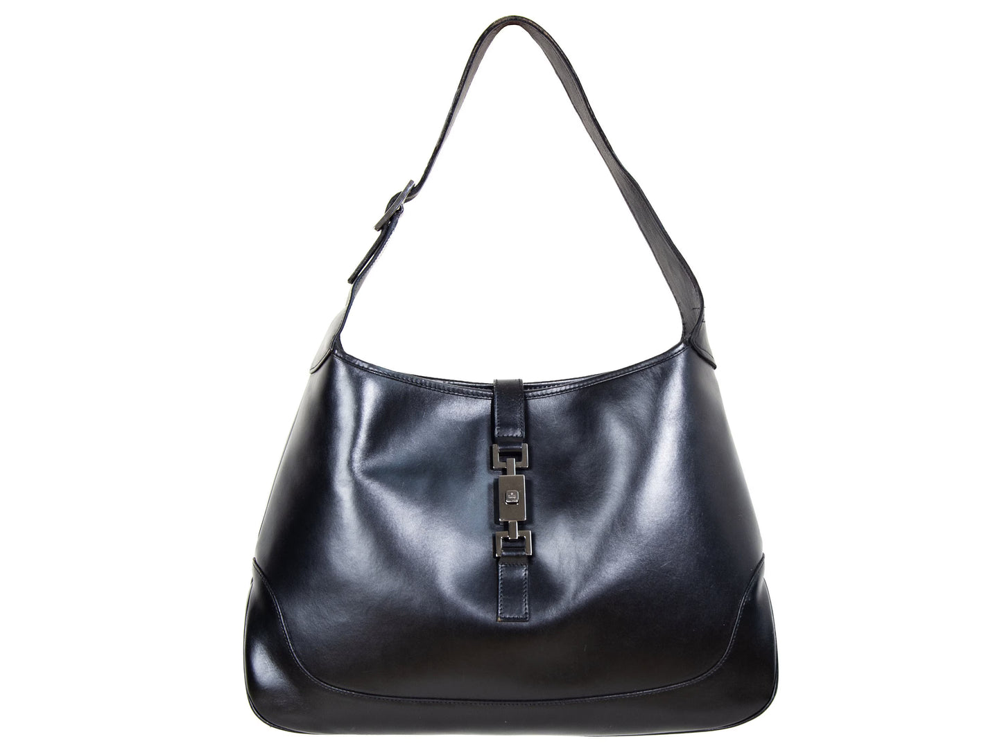 Vintage Gucci Jackie black leather bag / Tom Ford Gucci black leather Jackie hobo bag / Made in Italy