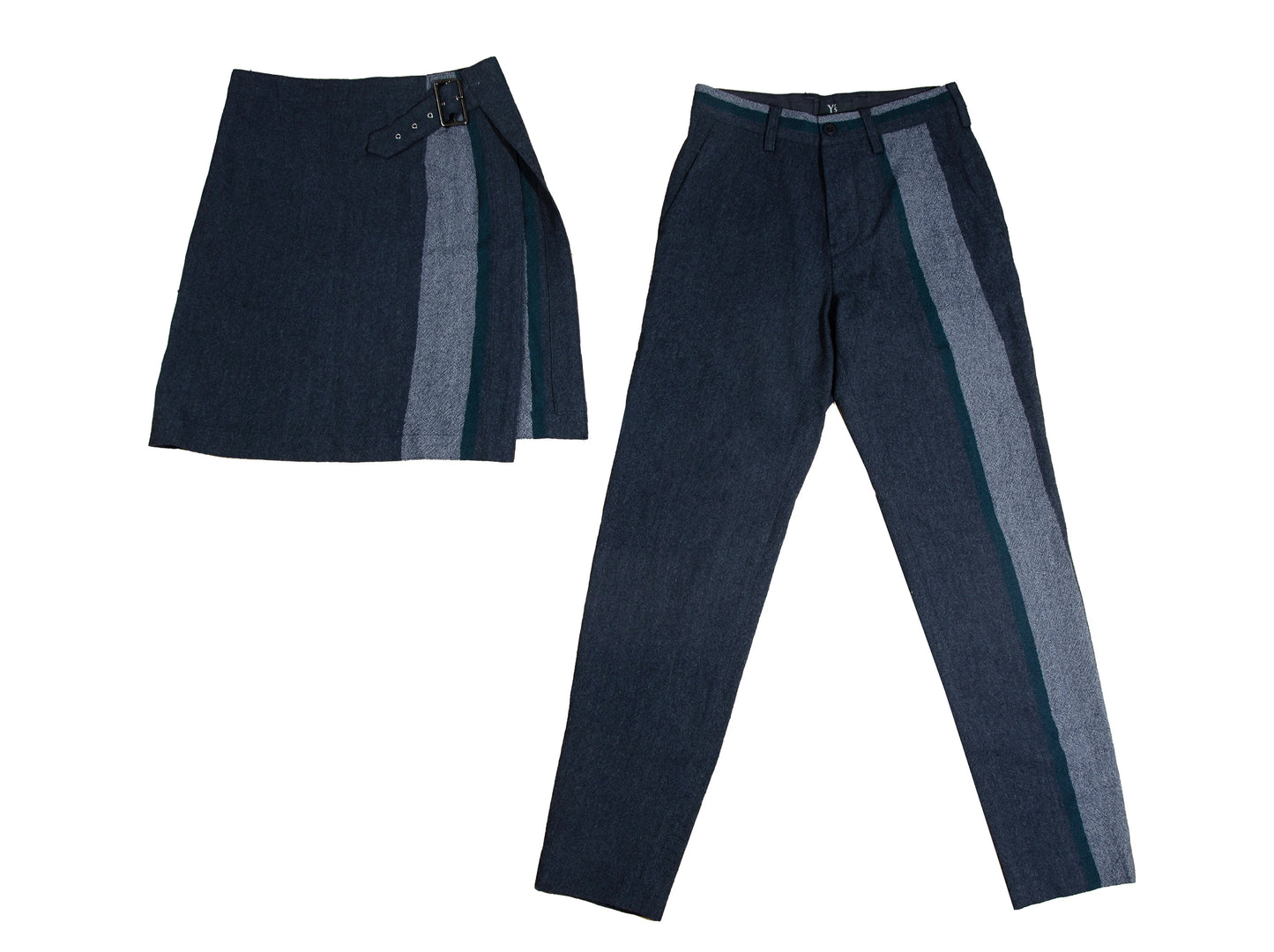 Y's Yohji Yamamoto overskirt pants / Y's wrap skirt trousers / Made in Japan