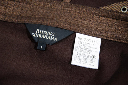 Vintage Ritsuko Shirahama mini wrap skirt with leather ties