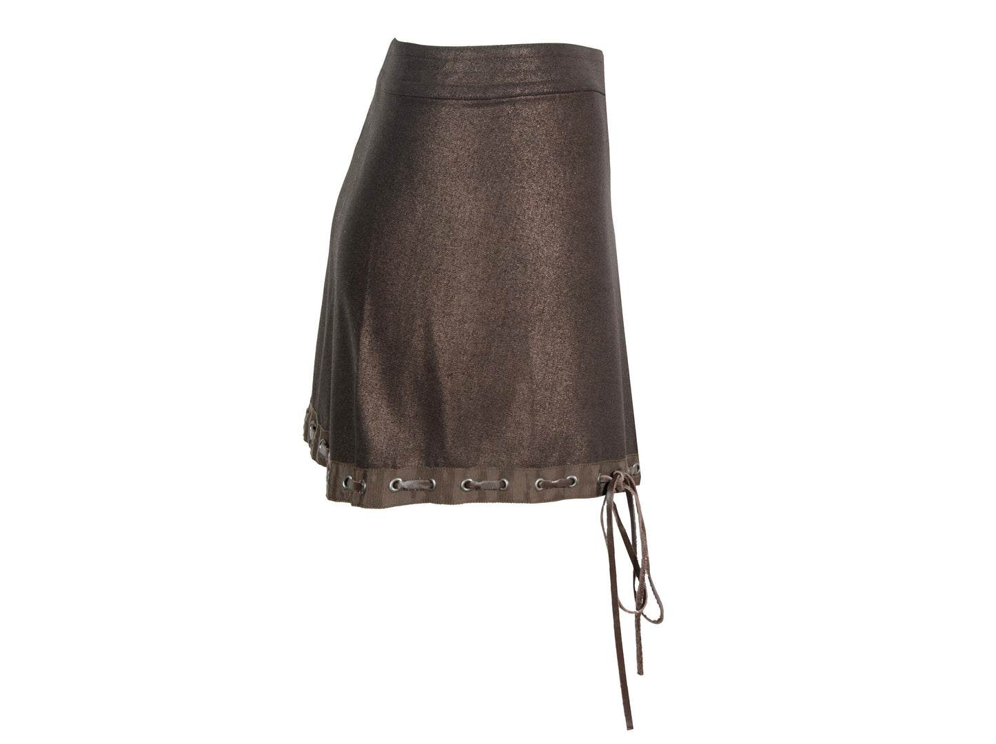 Vintage Ritsuko Shirahama mini wrap skirt with leather ties