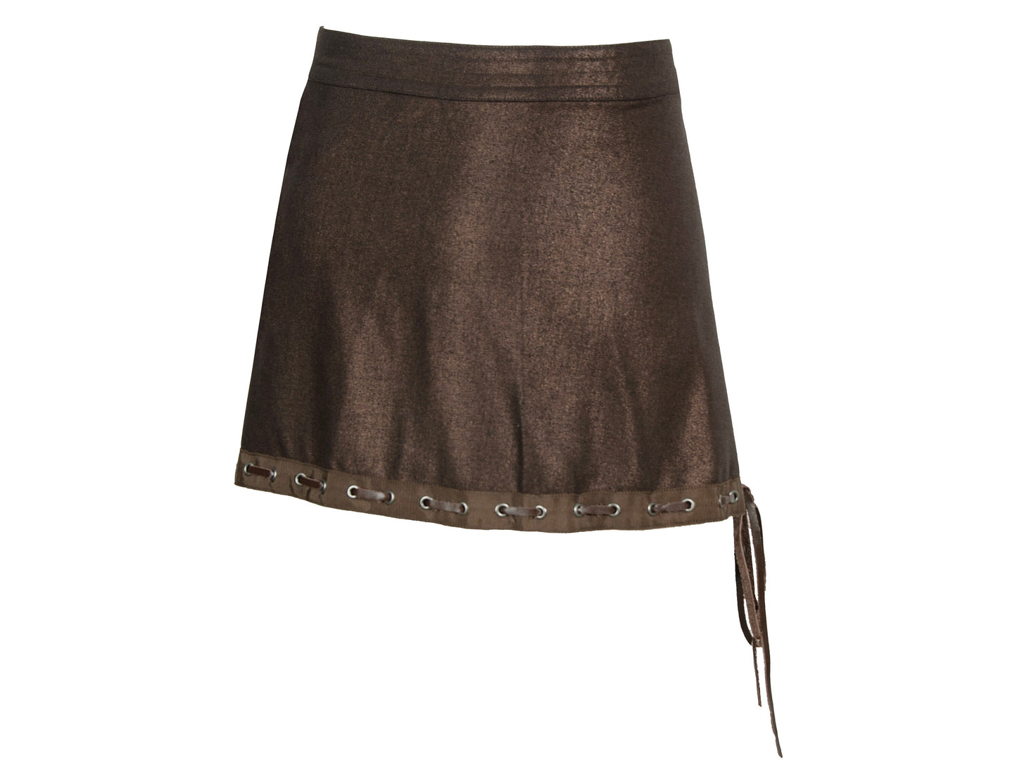 Vintage Ritsuko Shirahama mini wrap skirt with leather ties