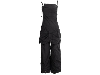 2000s Cop Copine shirred black two piece tunic and pants set