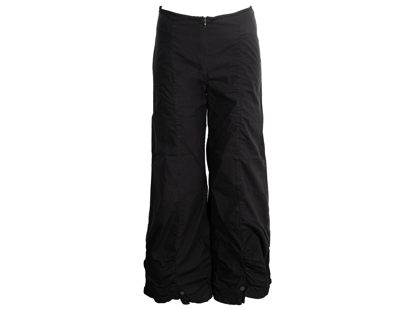 2000s Cop Copine shirred black two piece tunic and pants set