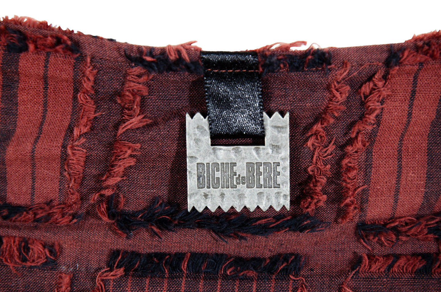 2004 Biche de Bere two piece patchwork tartan kilt set / Vintage French designer set