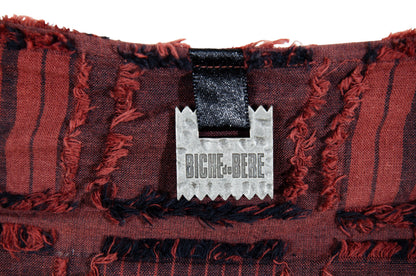 2004 Biche de Bere two piece patchwork tartan kilt set / Vintage French designer set