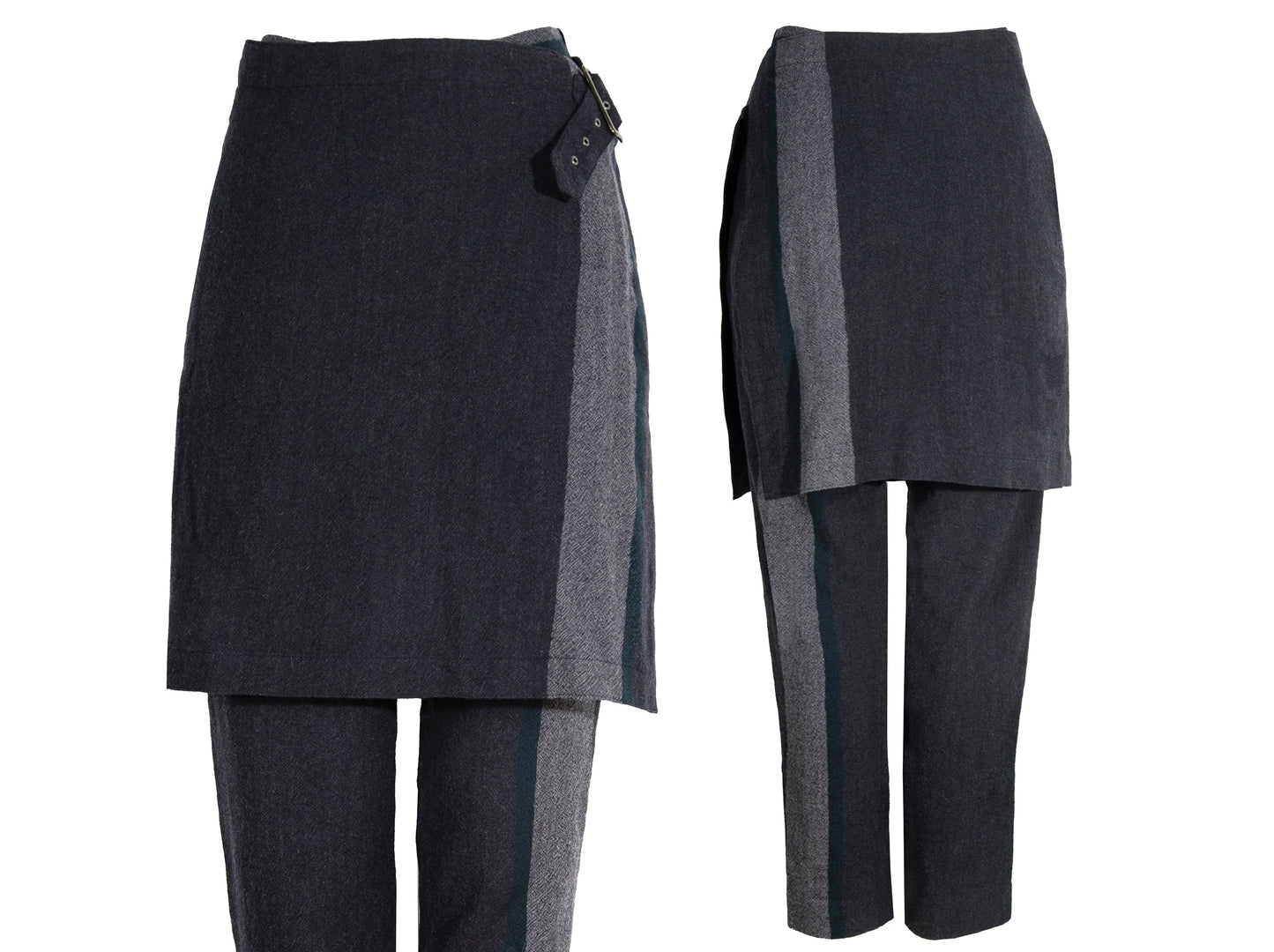 Y's Yohji Yamamoto overskirt pants / Y's wrap skirt trousers / Made in Japan