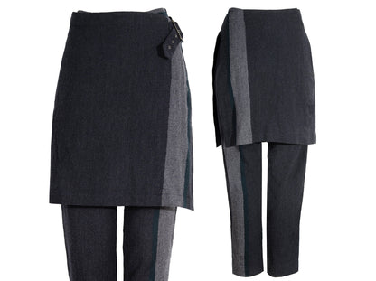 Y's Yohji Yamamoto overskirt pants / Y's wrap skirt trousers / Made in Japan