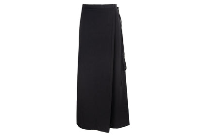 90s Yohji Yamamoto "I wish" black wool skirt pants / Made in Japan