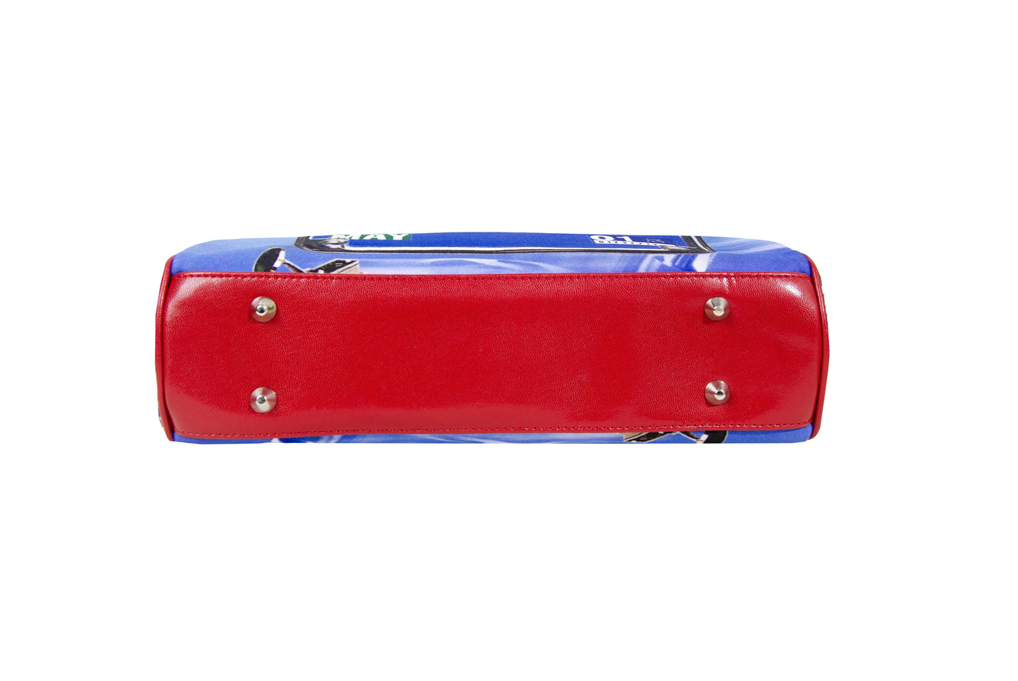 Isabella Fiore "Bad Girl" rhinestones license plate all over print metal clasp bag / Made in Italy