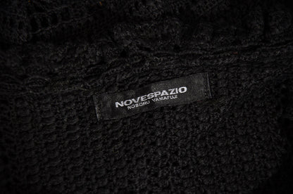 90s Novespazio black crochet top and skirt two piece set / Made in Japan